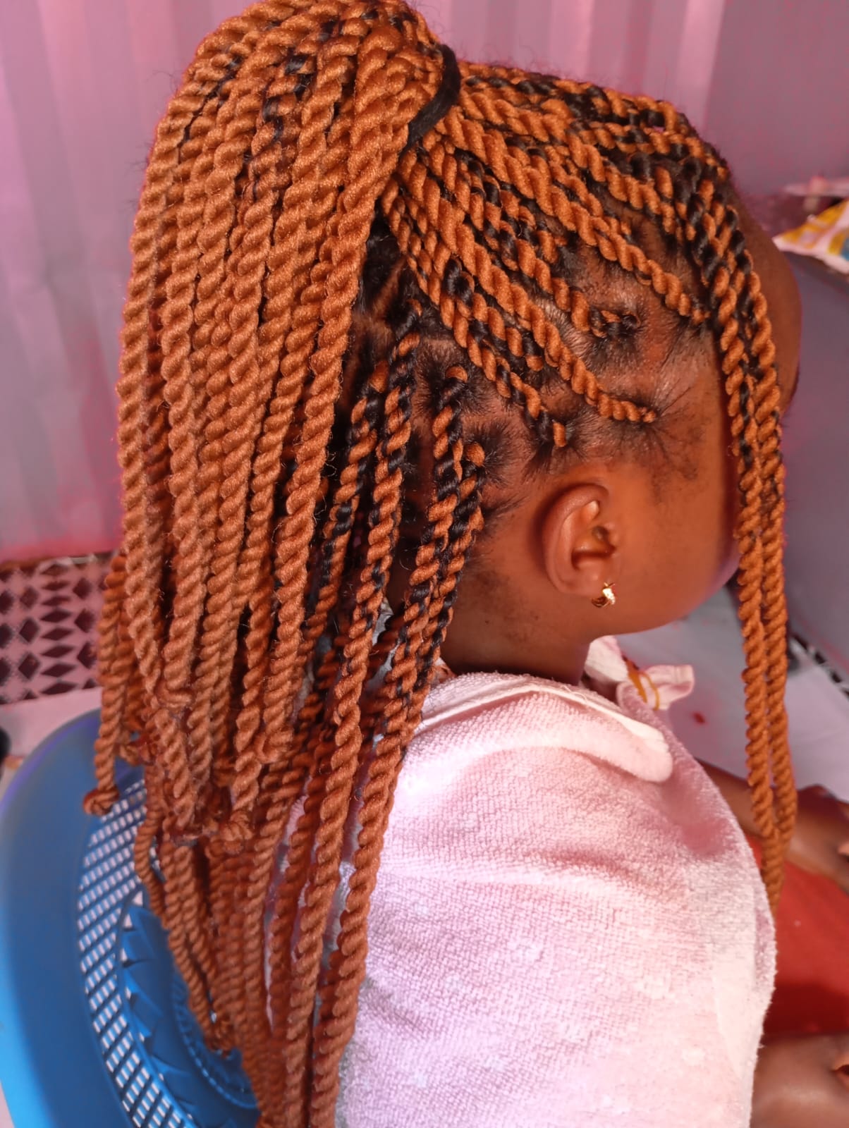 Wool twists hairstyle by Blessed Rayna Salon